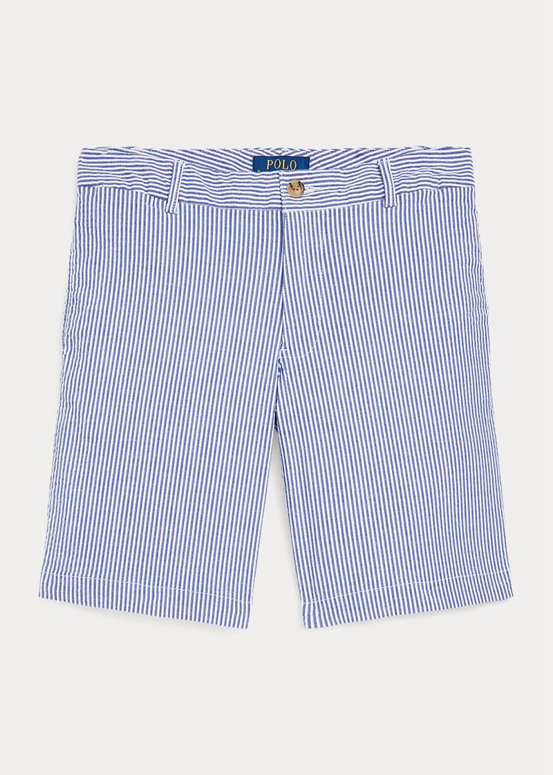 Shorts Polo Ralph Lauren Niño 6-14 Años Stretch Cotton Seersucker Chile Azules KAUMZ-5379